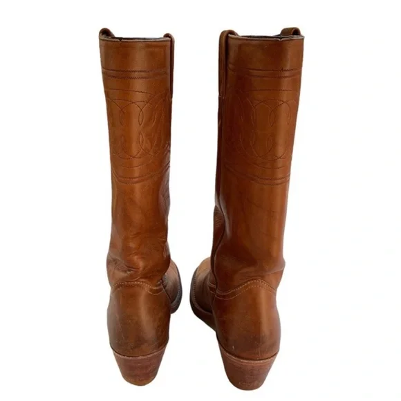 Vintage 🇨🇦Boulet🇨🇦Custom Made Cowboy Boots in Tan - Picture 2 of 7